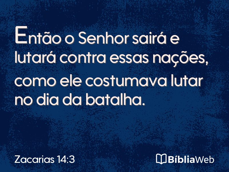 Zacarias 14:3 em imagem para compartilhar