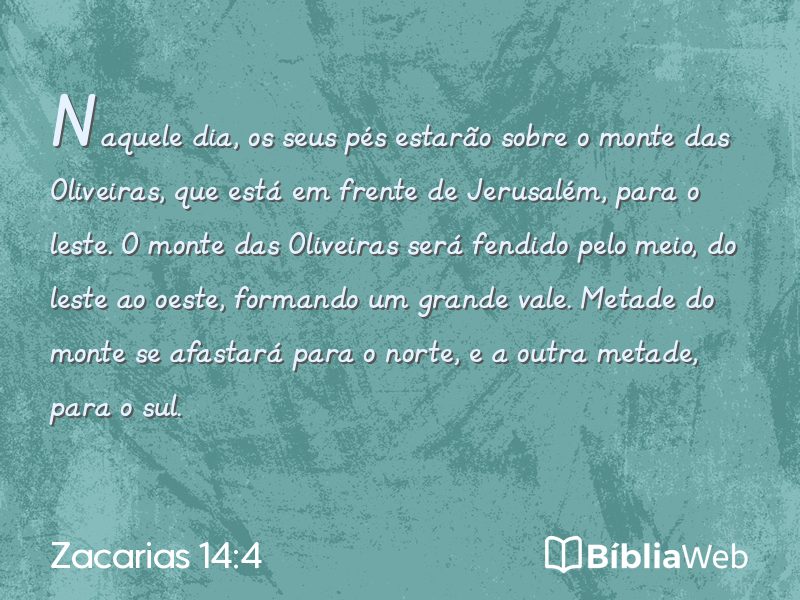 Zacarias 14:4 em imagem para compartilhar