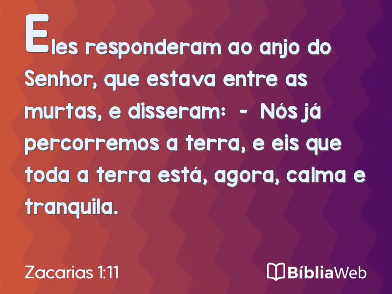 Zacarias 1:11 em imagem para compartilhar