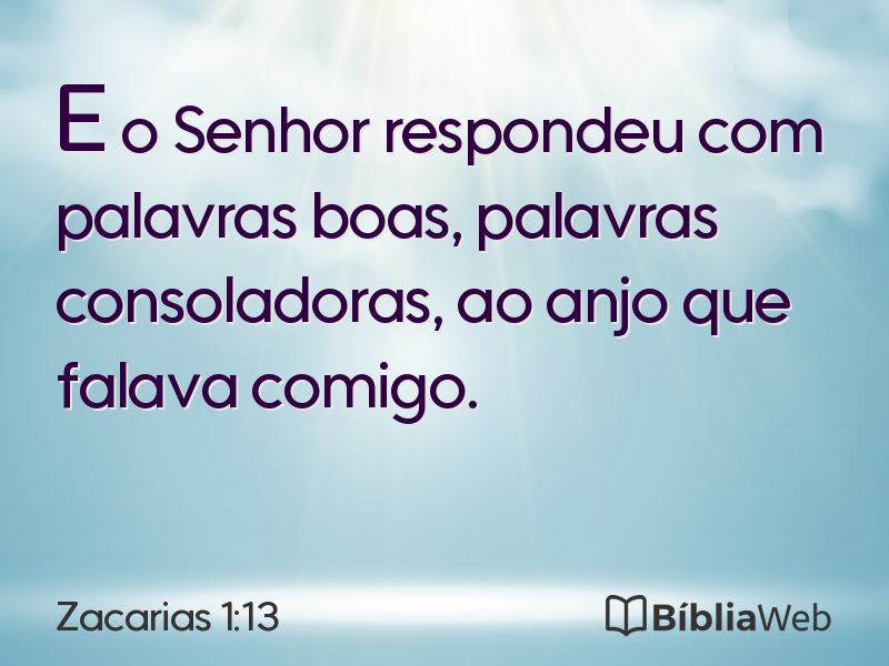Zacarias 1:13 em imagem para compartilhar