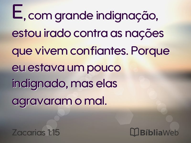 Zacarias 1:15 em imagem para compartilhar