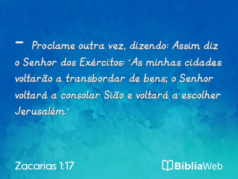 Zacarias 1:17 em imagem para compartilhar