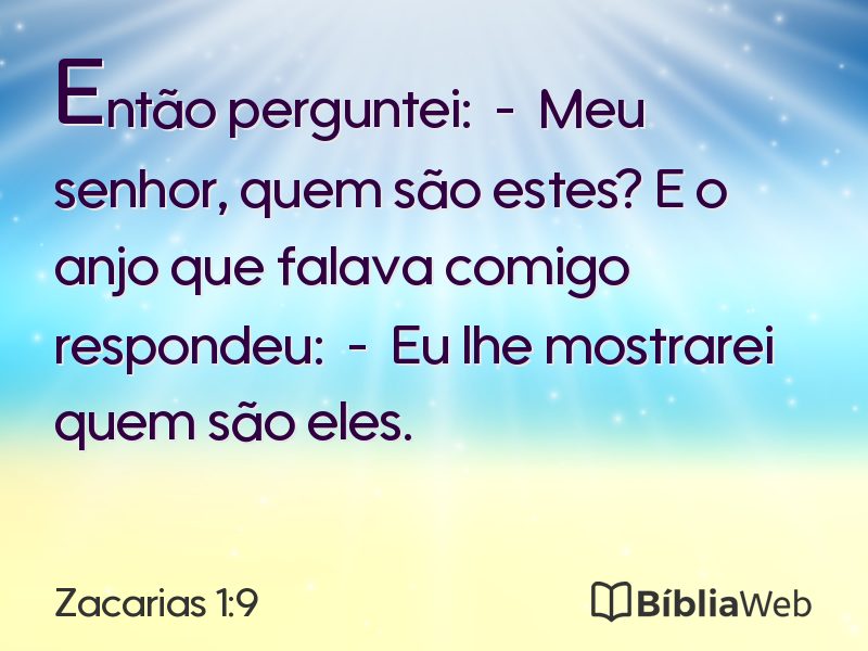Zacarias 1:9 em imagem para compartilhar
