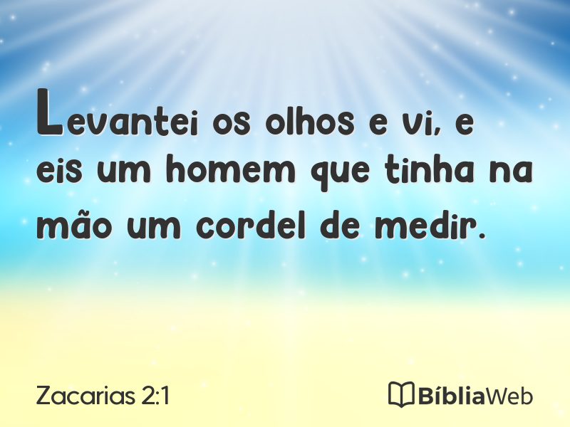 Zacarias 2:1 em imagem para compartilhar