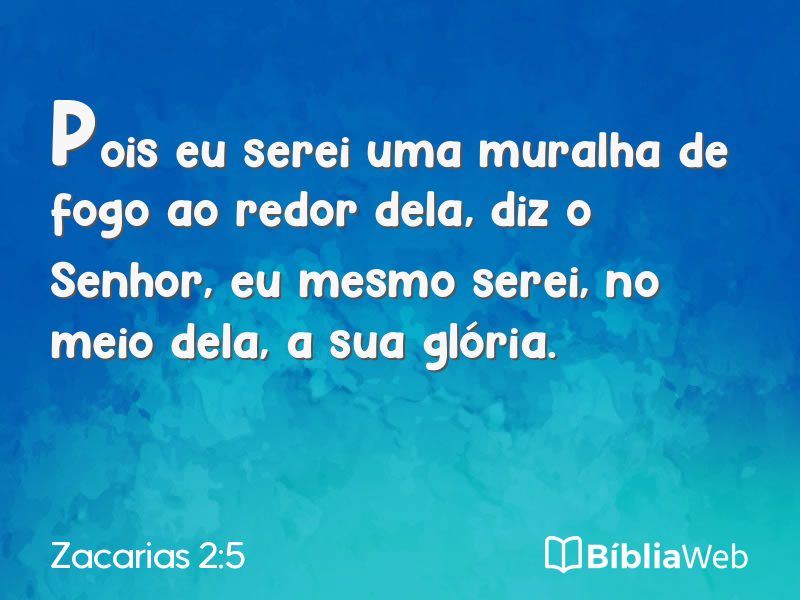 Zacarias 2:5 em imagem para compartilhar