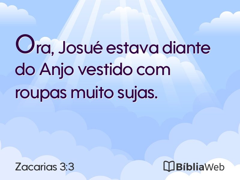 Zacarias 3:3 em imagem para compartilhar