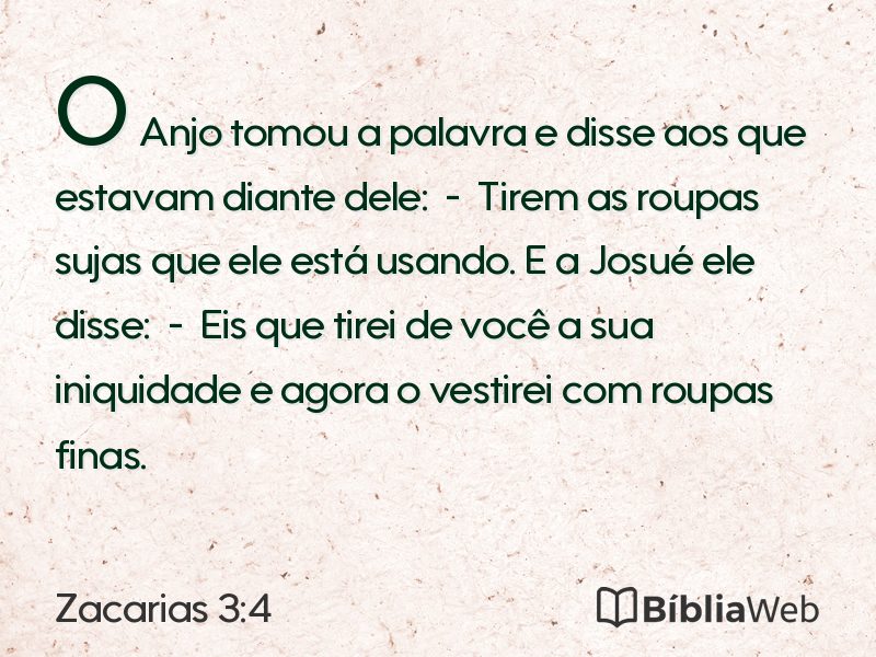Zacarias 3:4 em imagem para compartilhar