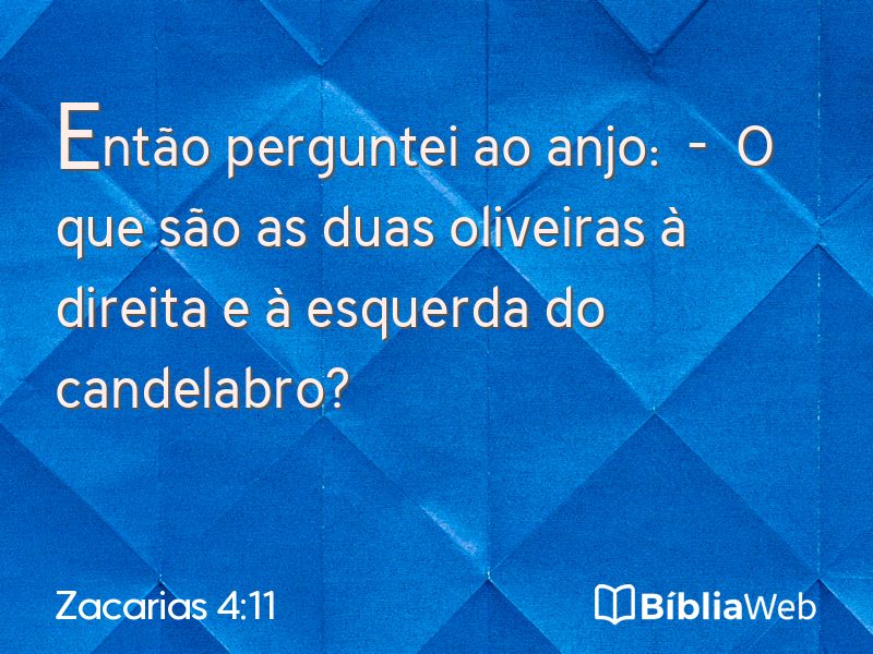 Zacarias 4:11 em imagem para compartilhar