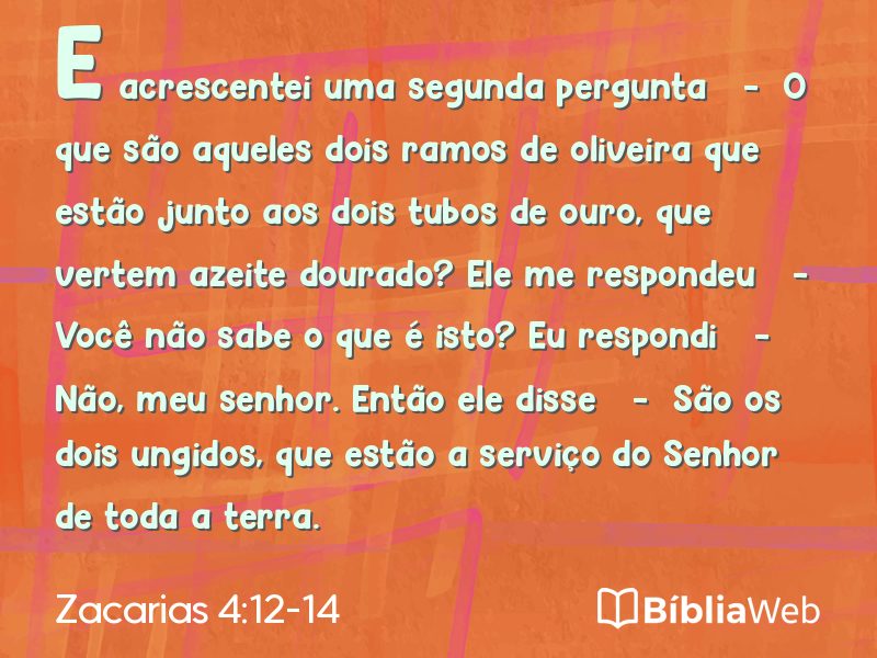 Zacarias 4:12-14 em imagem para compartilhar