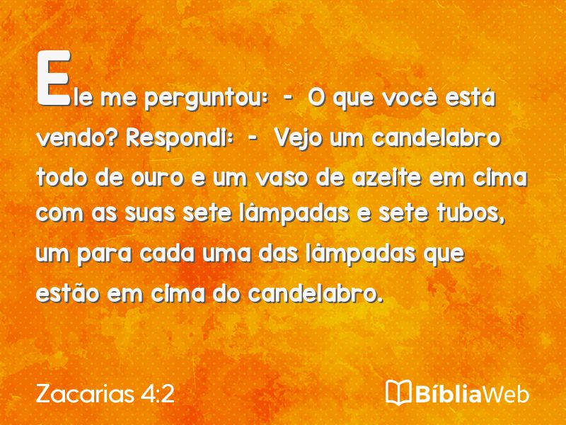 Zacarias 4:2 em imagem para compartilhar