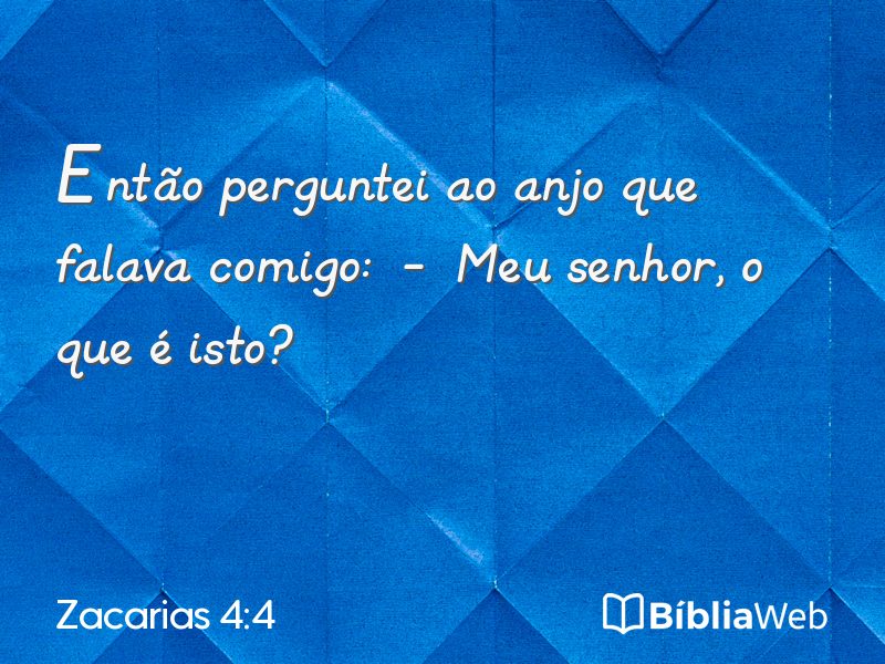 Zacarias 4:4 em imagem para compartilhar