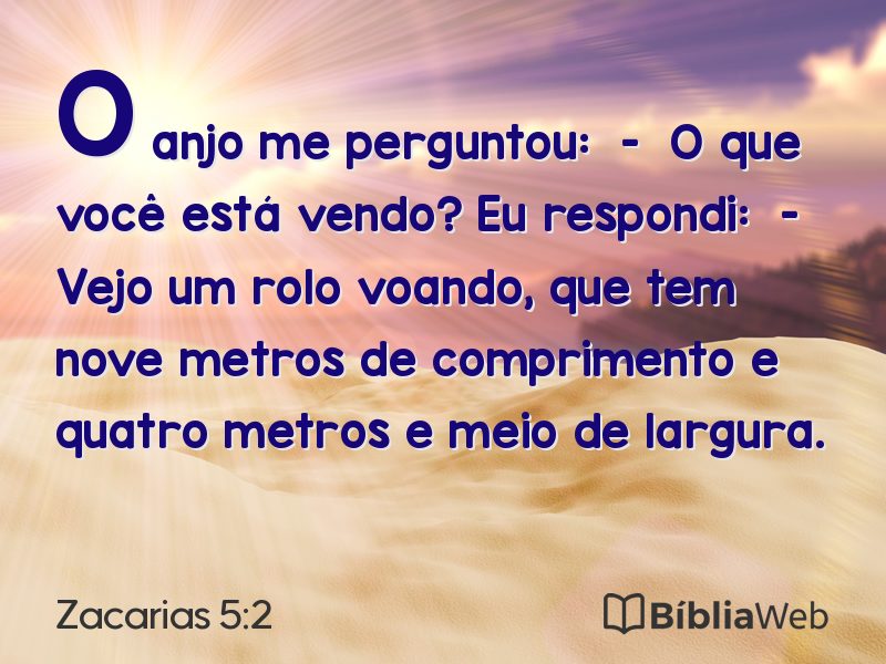 Zacarias 5:2 em imagem para compartilhar