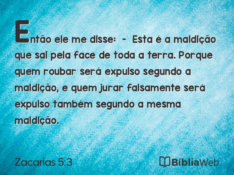 Zacarias 5:3 em imagem para compartilhar