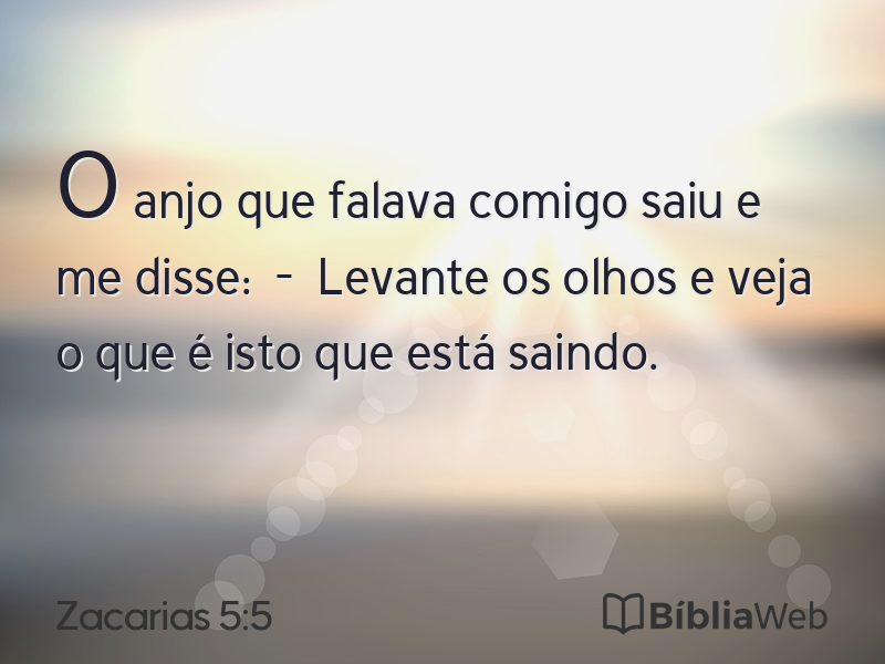 Zacarias 5:5 em imagem para compartilhar