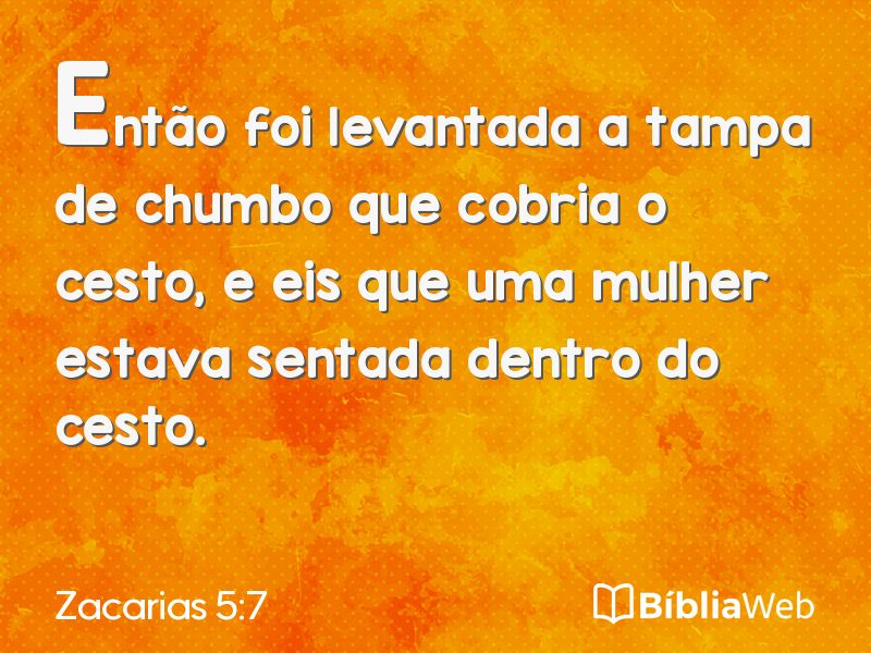Zacarias 5:7 em imagem para compartilhar