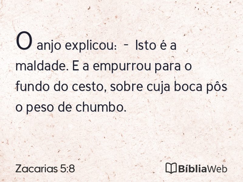 Zacarias 5:8 em imagem para compartilhar