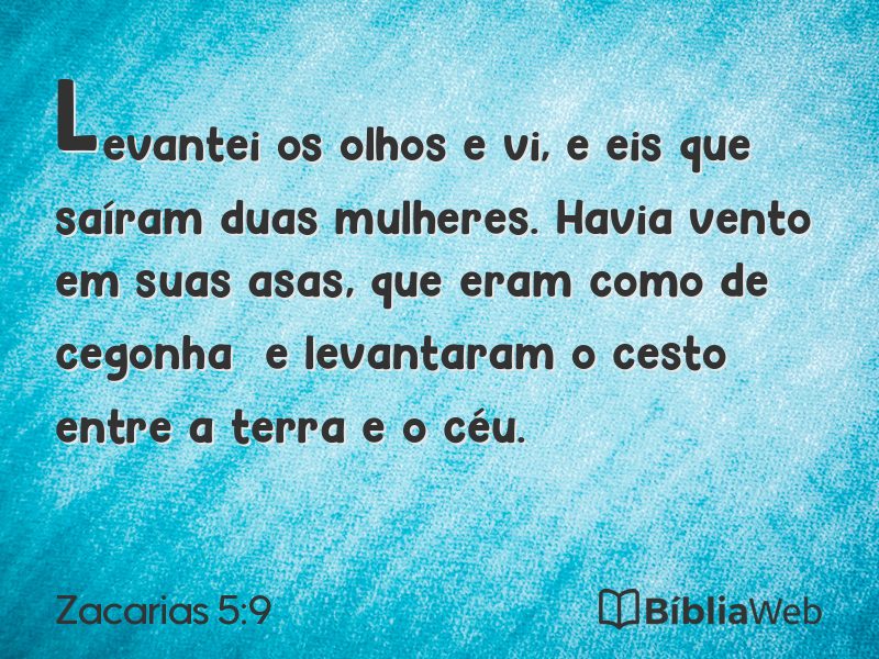 Zacarias 5:9 em imagem para compartilhar