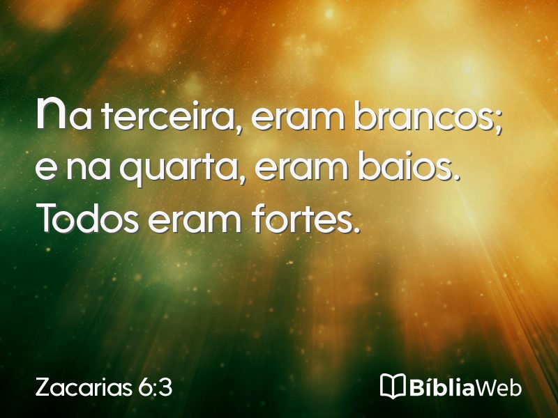 Zacarias 6:3 em imagem para compartilhar