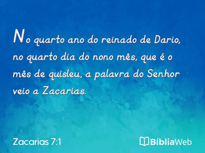 Zacarias 7:1 em imagem para compartilhar