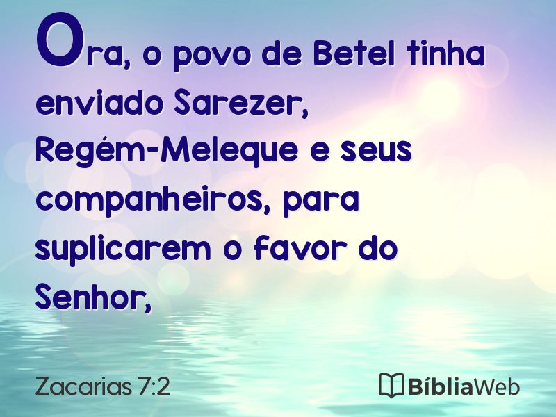 Zacarias 7:2 em imagem para compartilhar