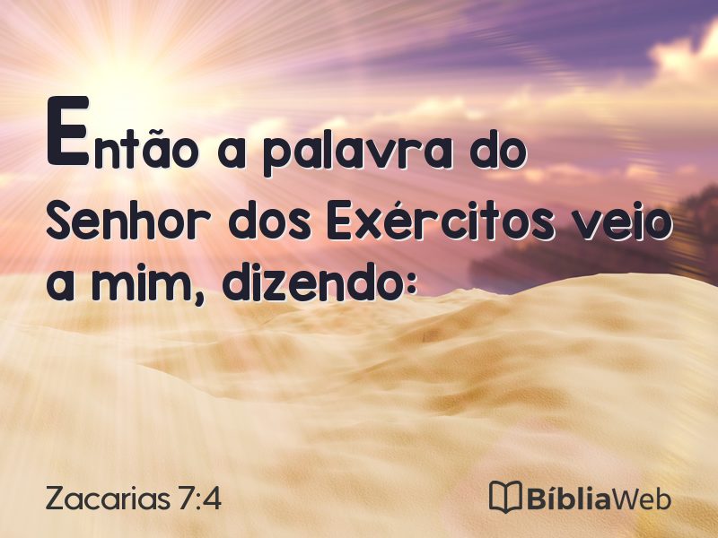 Zacarias 7:4 em imagem para compartilhar