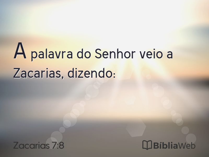 Zacarias 7:8 em imagem para compartilhar