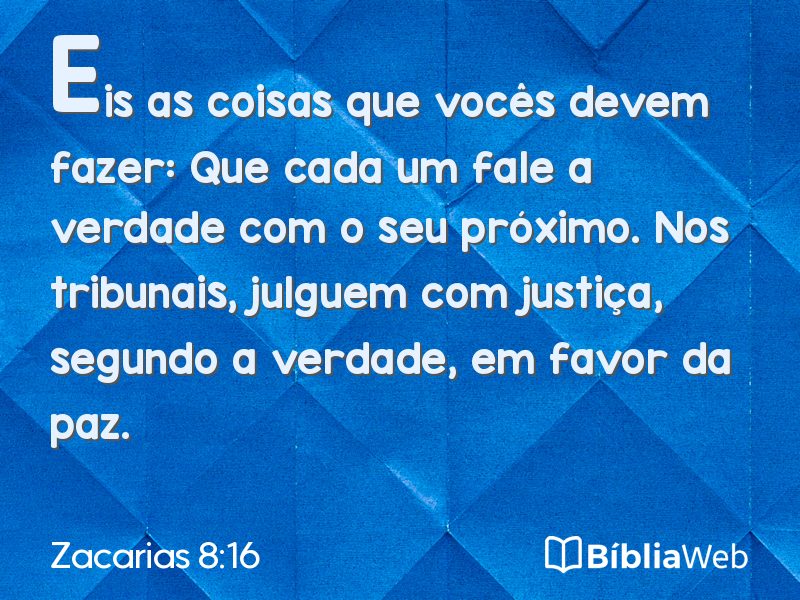 Zacarias 8:16 em imagem para compartilhar
