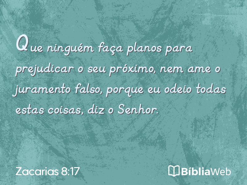 Zacarias 8:17 em imagem para compartilhar