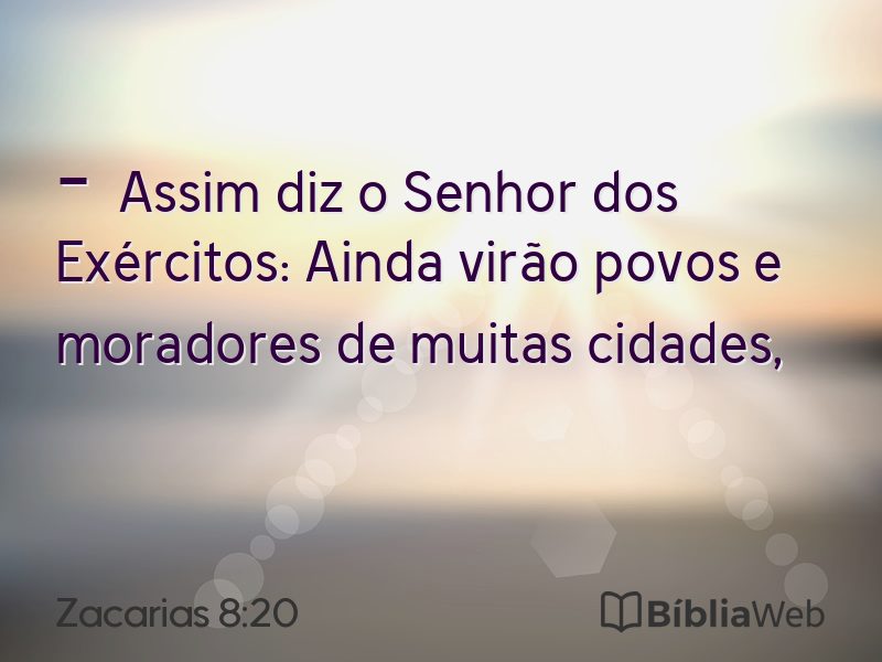 Zacarias 8:20 em imagem para compartilhar