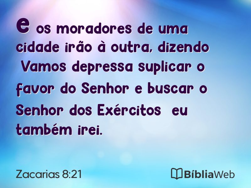 Zacarias 8:21 em imagem para compartilhar