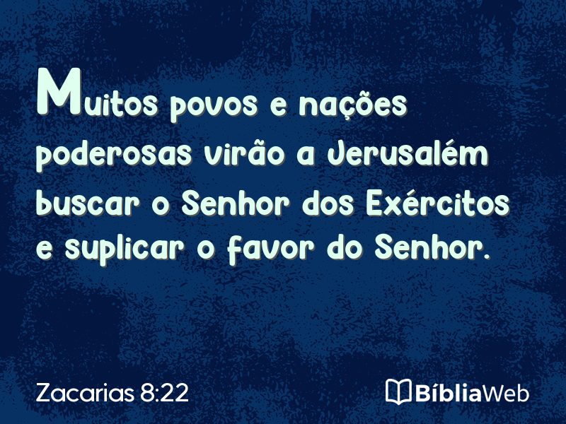 Zacarias 8:22 em imagem para compartilhar