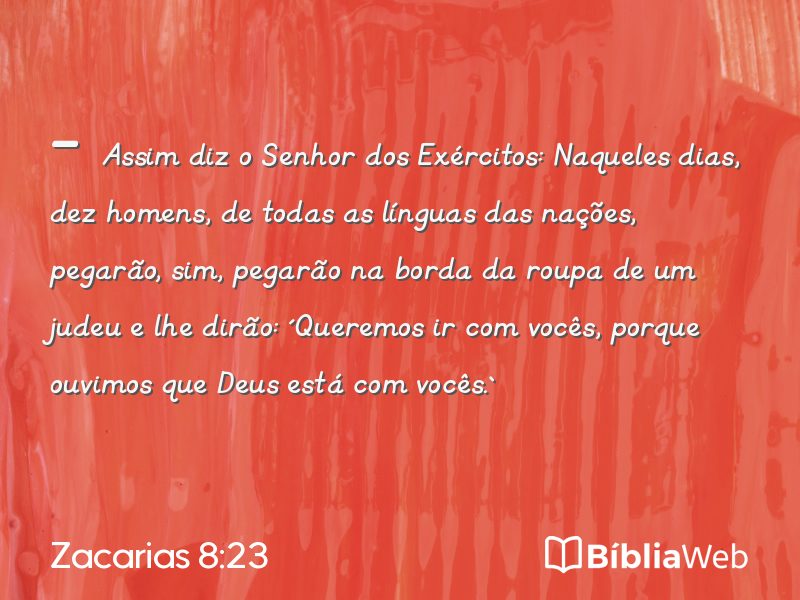 Zacarias 8:23 em imagem para compartilhar