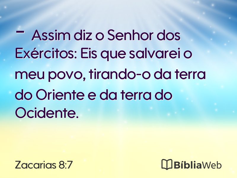 Zacarias 8:7 em imagem para compartilhar