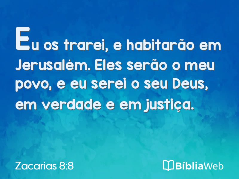 Zacarias 8:8 em imagem para compartilhar