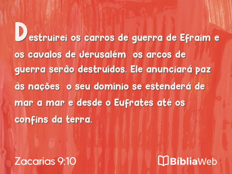 Zacarias 9:10 em imagem para compartilhar
