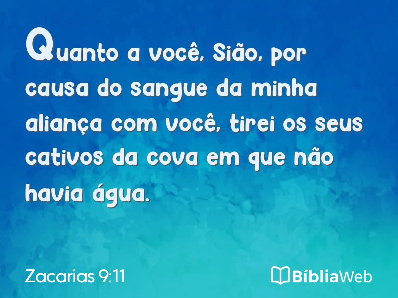 Zacarias 9:11 em imagem para compartilhar