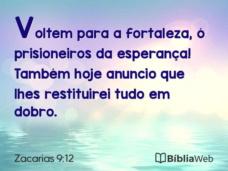 Zacarias 9:12 em imagem para compartilhar