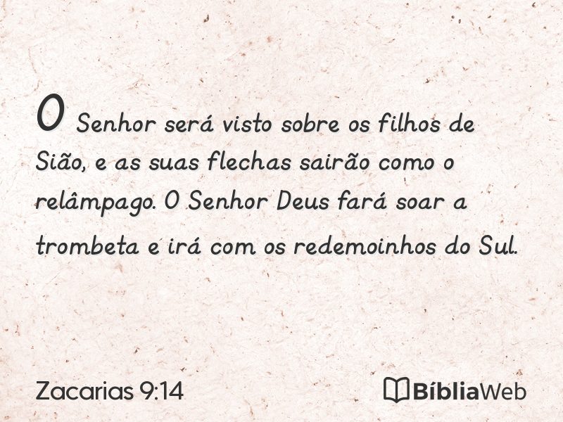 Zacarias 9:14 em imagem para compartilhar