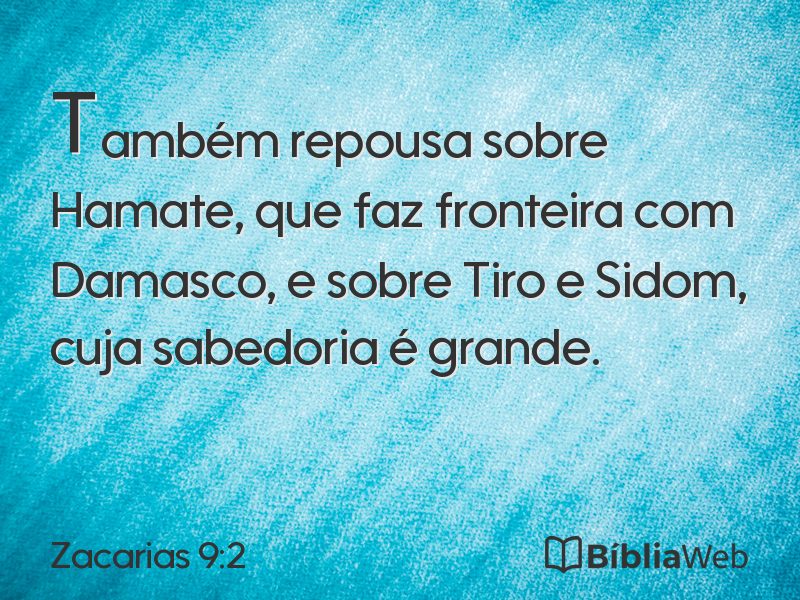Zacarias 9:2 em imagem para compartilhar