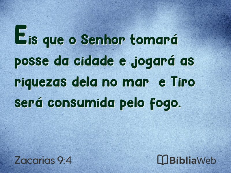 Zacarias 9:4 em imagem para compartilhar