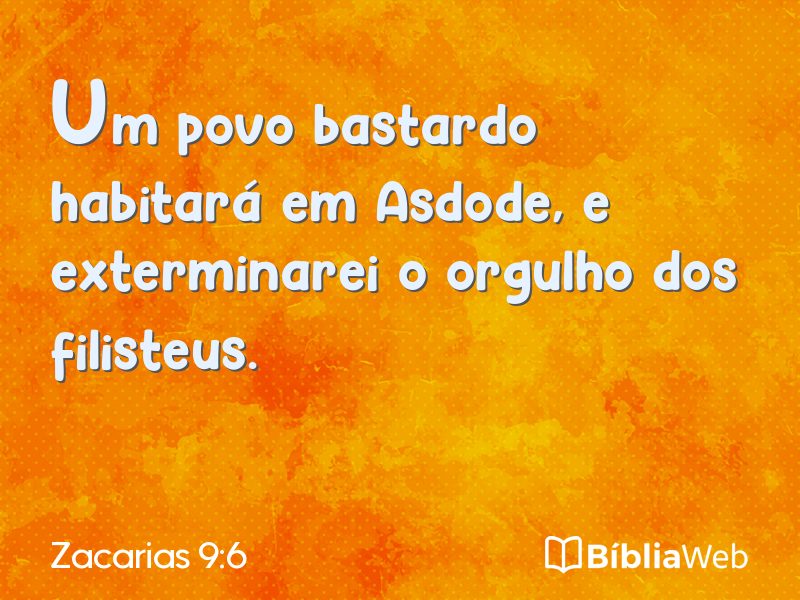 Zacarias 9:6 em imagem para compartilhar