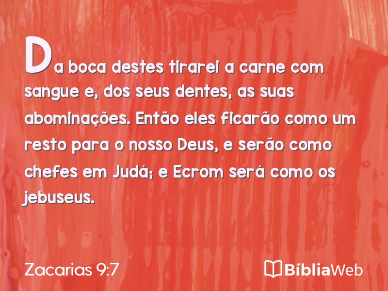 Zacarias 9:7 em imagem para compartilhar