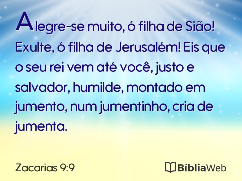 Zacarias 9:9 em imagem para compartilhar