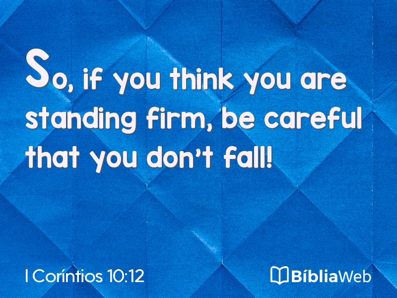 I Coríntios 10:12 em imagem para compartilhar