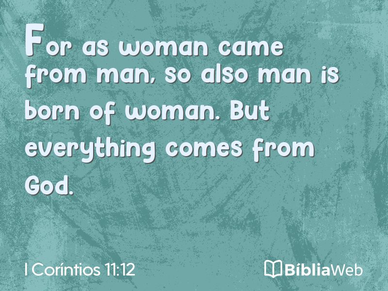 I Coríntios 11:12 em imagem para compartilhar