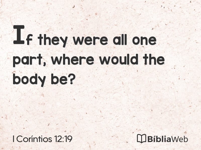 I Coríntios 12:19 em imagem para compartilhar