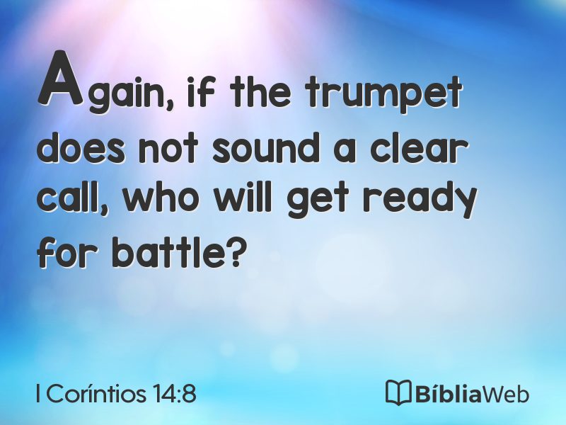 I Coríntios 14:8 em imagem para compartilhar