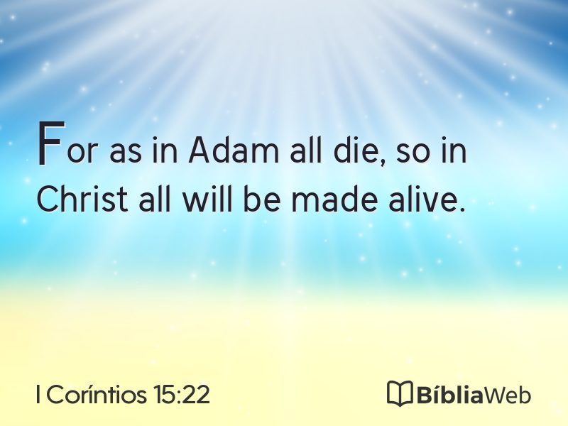 I Coríntios 15:22 em imagem para compartilhar