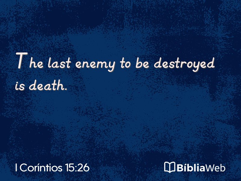 I Coríntios 15:26 em imagem para compartilhar