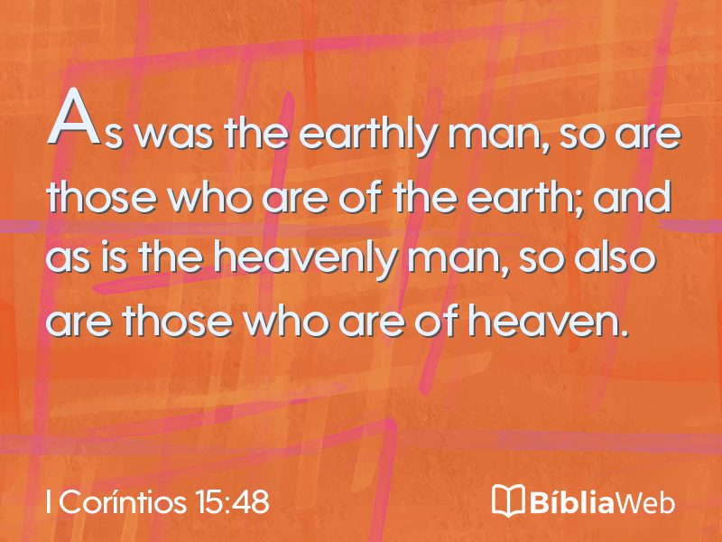 I Coríntios 15:48 em imagem para compartilhar